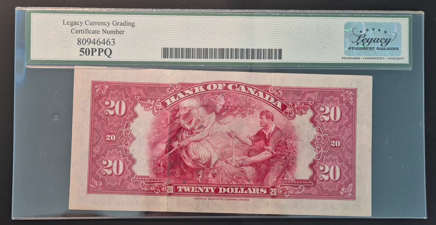Canada 20 Dollar Paper Money 1935 Large Seal
