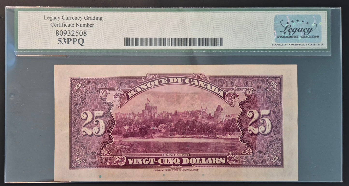 Canada 25 Dollar Paper Money 1935 French Commemorative