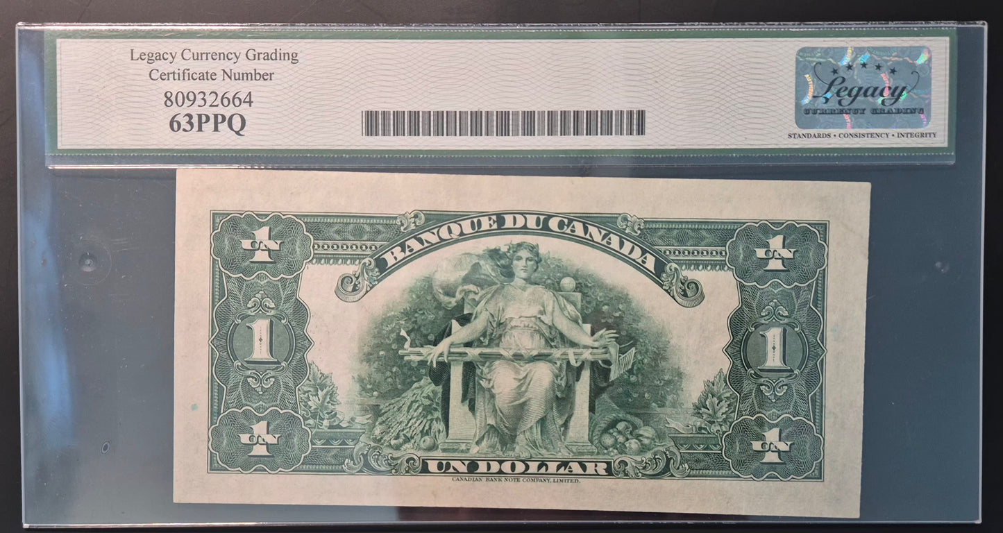 Canada 1 Dollar Paper Money 1935 French