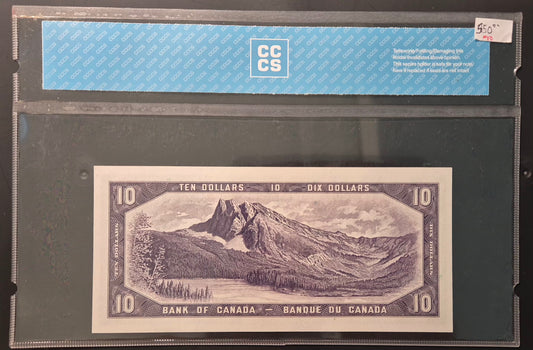 Canada 10 Dollar Paper Money 1954 Devil's Face