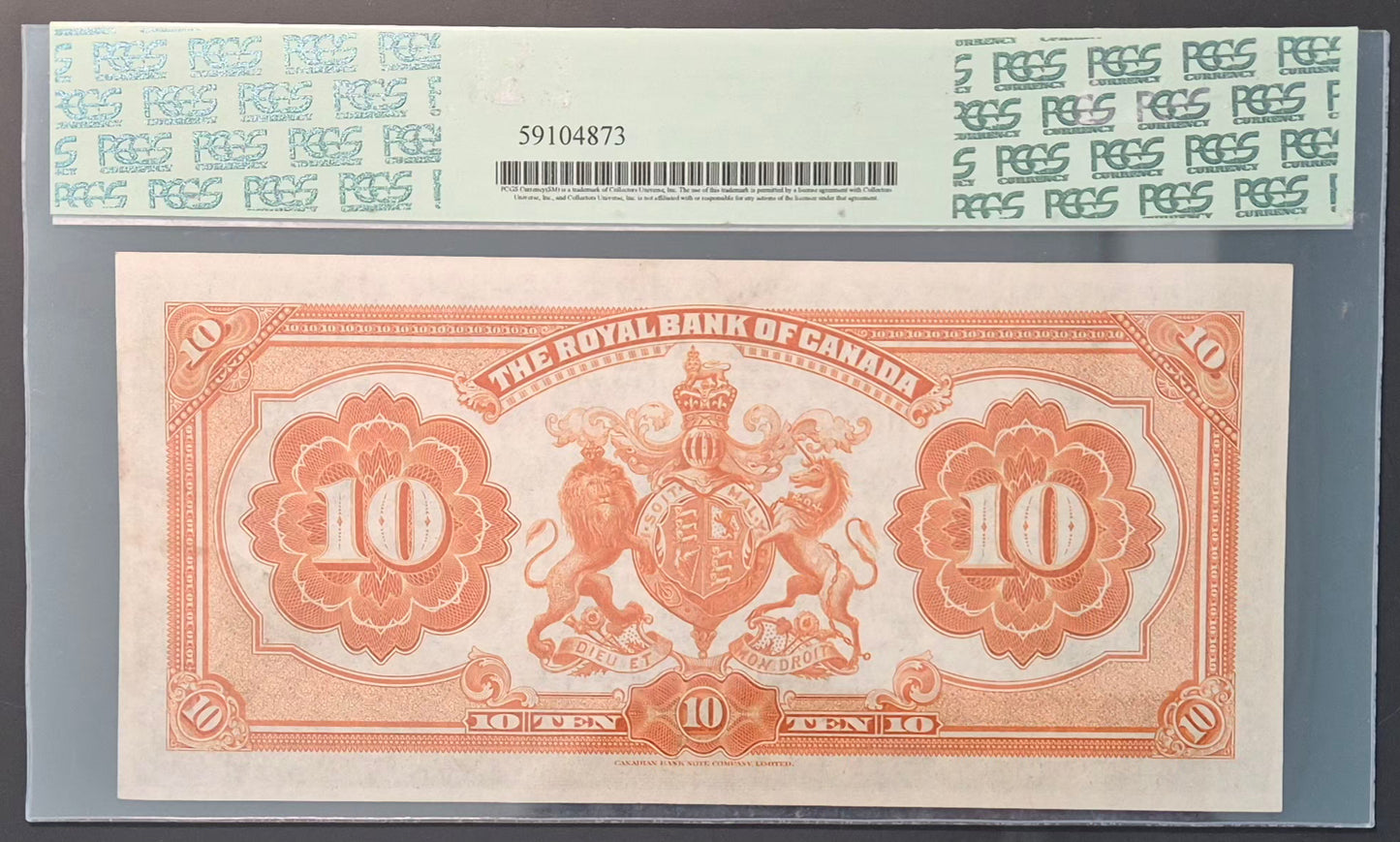 Royal Bank of Canada 10 Dollars Paper Money 1927