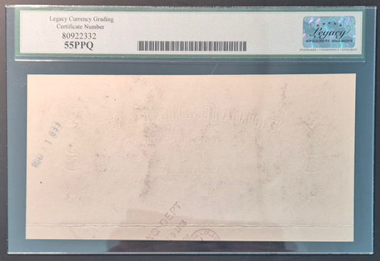 Newfoundland (Canada) 5 Dollars Paper Money 1908 Face Proof