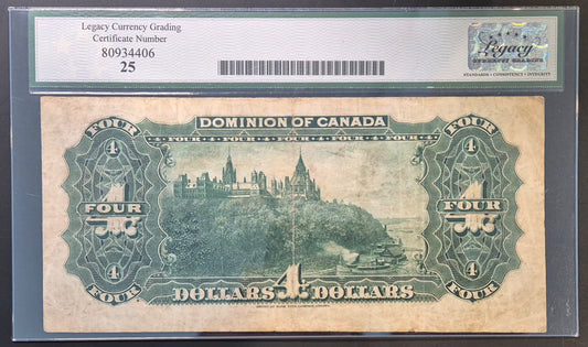 Dominion of Canada 4 Dollars Paper Money 1900A