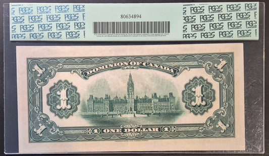 Dominion of Canada 1 Dollar Paper Money 1917M Boville Sig. AU55 PPQ