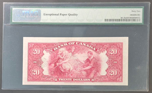 Canada 20 Dollar Princess Note Paper Money 1935 Large Seal UNC62