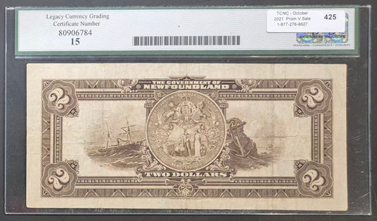 Newfoundland (Canada) 2 Dollars Paper Money 1920 F15