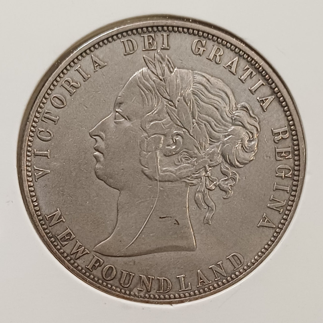 Newfoundland (Canada) 50 Cents Coin 1874 XF45