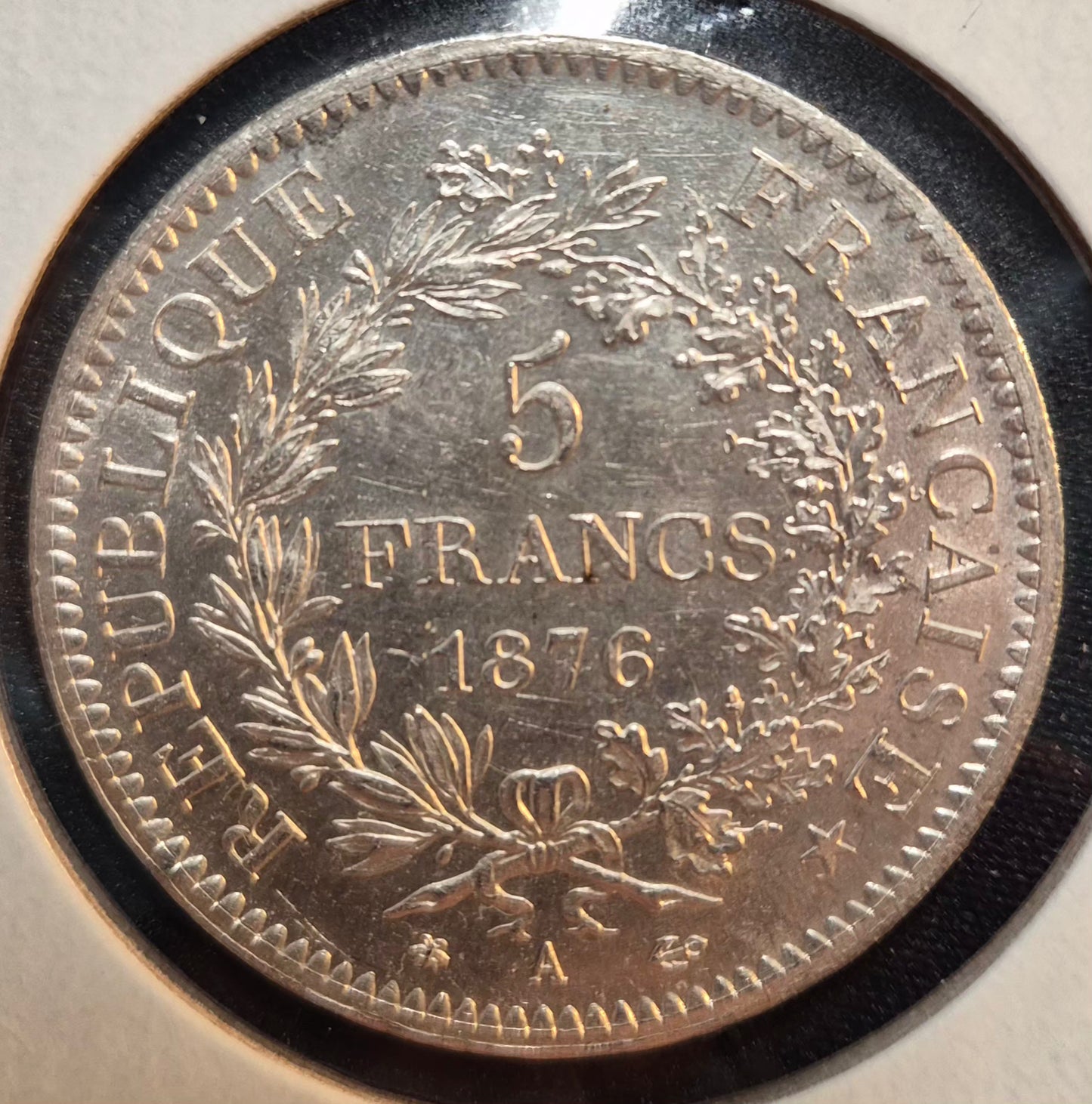 France 5 Francs Coin 1876