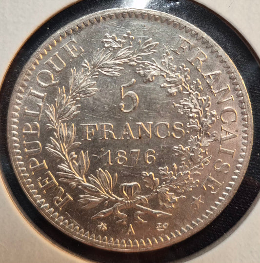 France 5 Francs Coin 1876