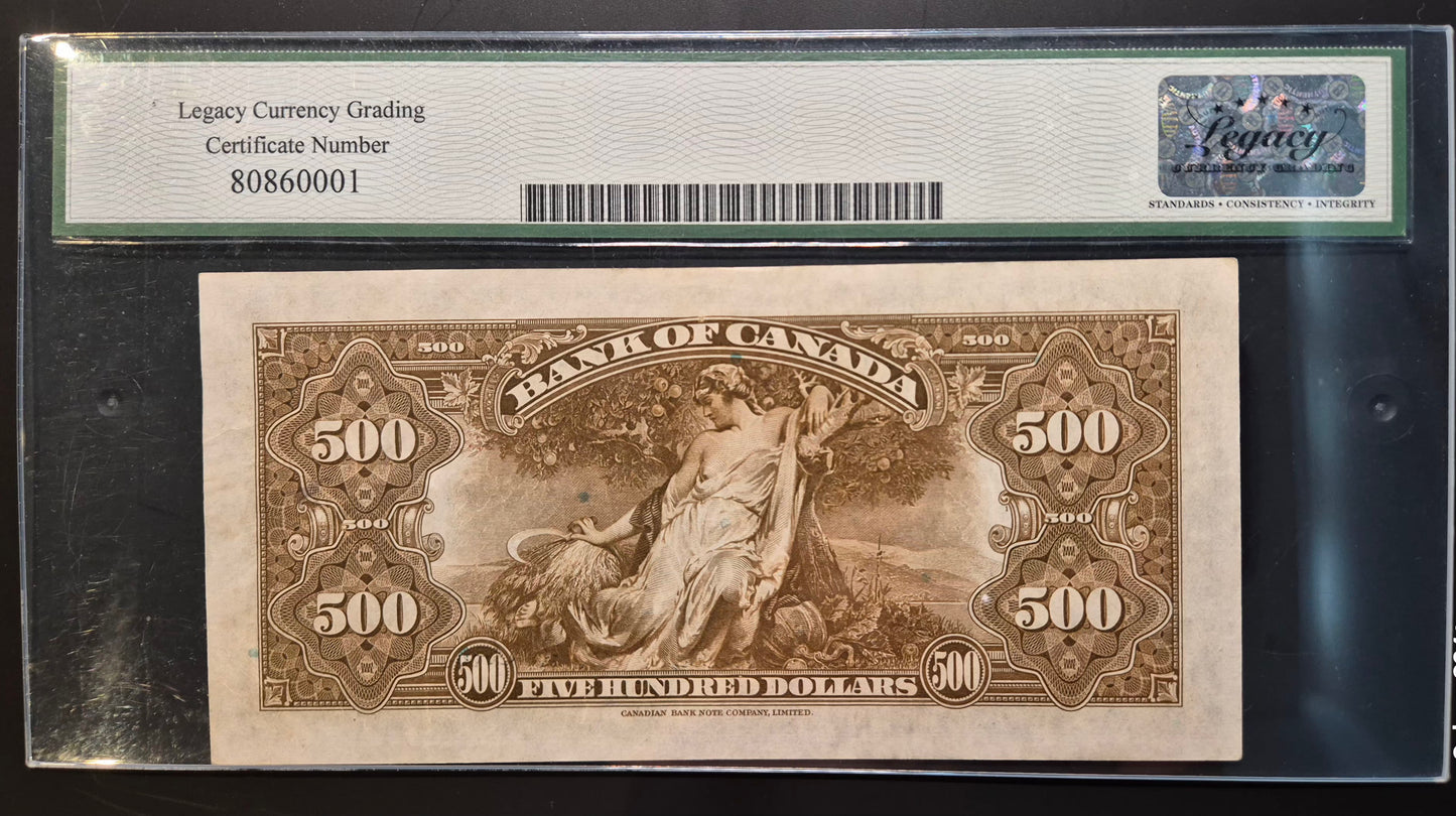 Canada 500 Dollar Paper Money 1935
