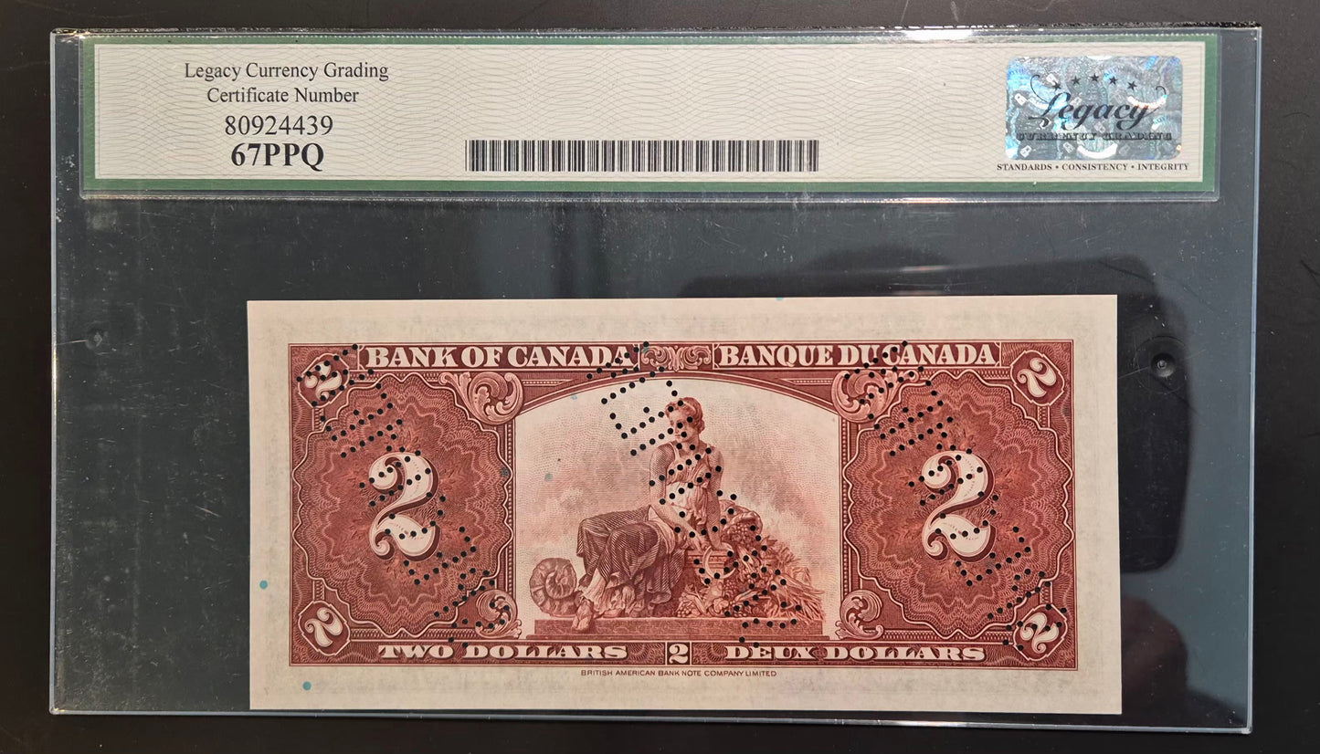 Canada 1937 Specimen Set Paper Money $1 $2 $5 $10 $20 $50 $100 $1000