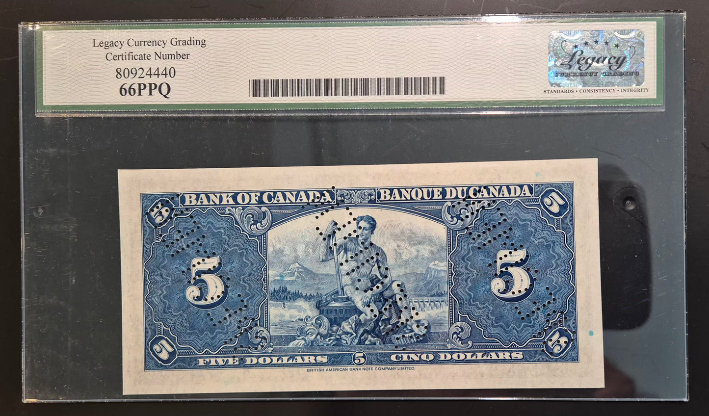 Canada 1937 Specimen Set Paper Money $1 $2 $5 $10 $20 $50 $100 $1000