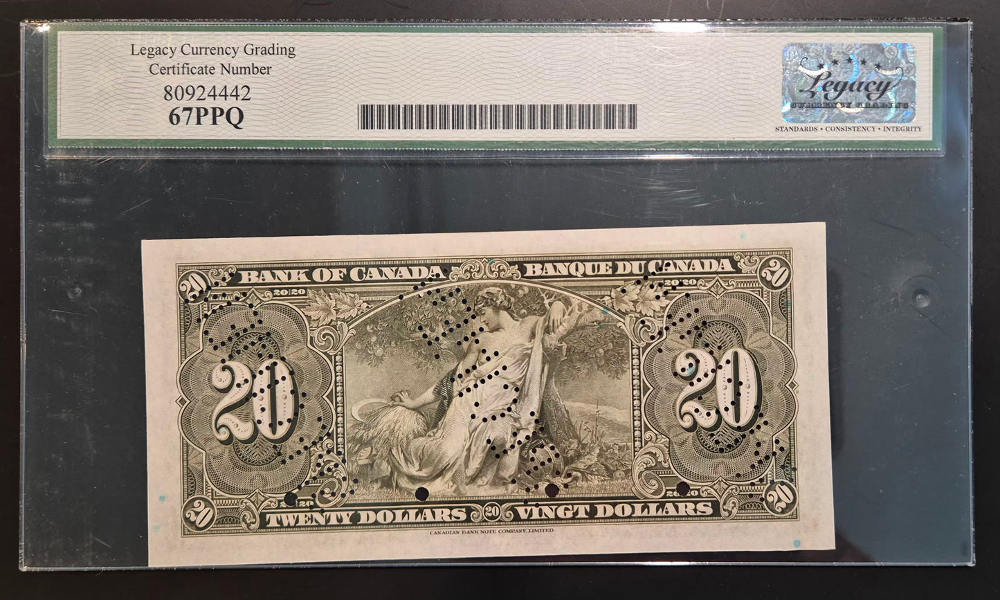 Canada 1937 Specimen Set Paper Money $1 $2 $5 $10 $20 $50 $100 $1000