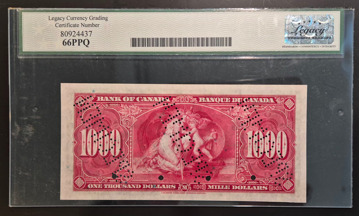 Canada 1937 Specimen Set Paper Money $1 $2 $5 $10 $20 $50 $100 $1000