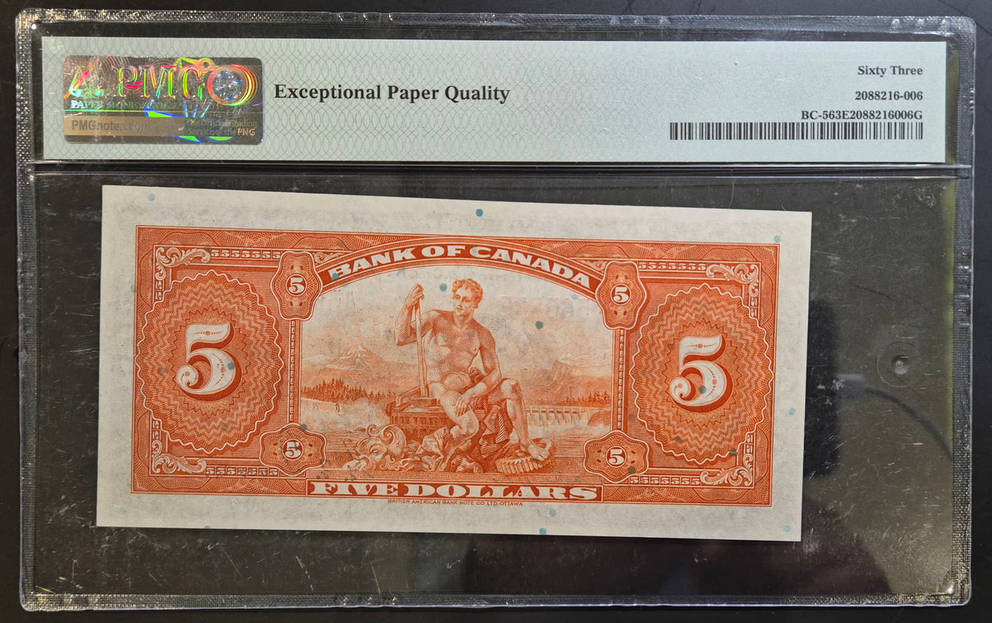 Canada 5 Dollar Paper Money 1935 Set of 3 Consecutive Banknotes