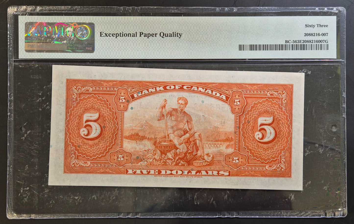 Canada 5 Dollar Paper Money 1935 Set of 3 Consecutive Banknotes