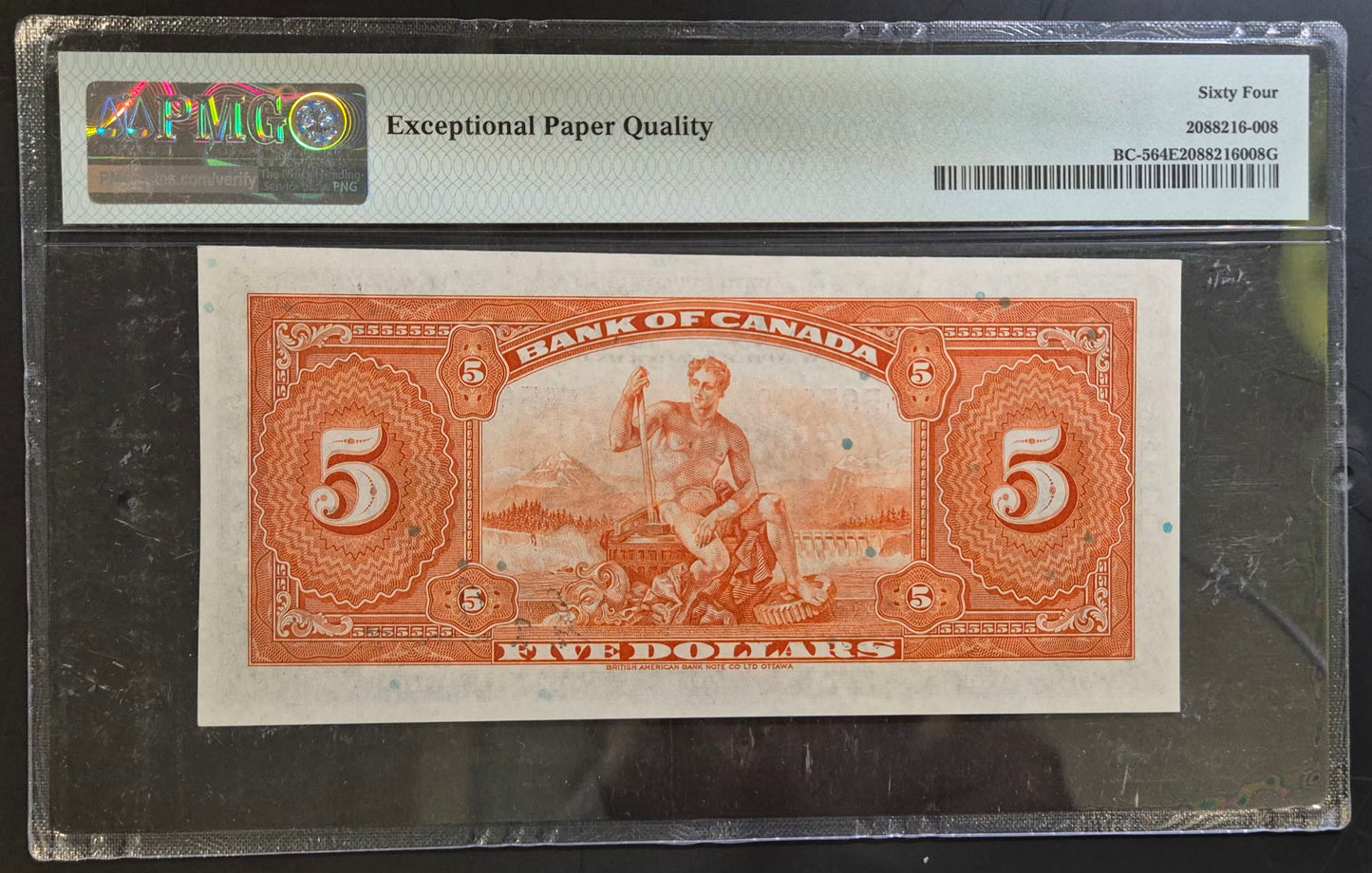 Canada 5 Dollar Paper Money 1935 Set of 3 Consecutive Banknotes