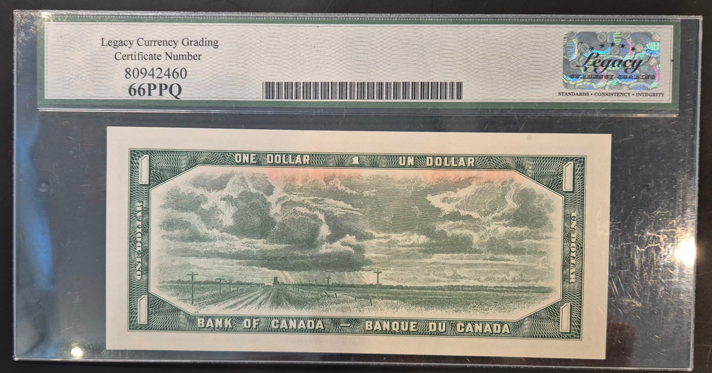 Canada 1 Dollar Paper Money 1954 Replacement Note