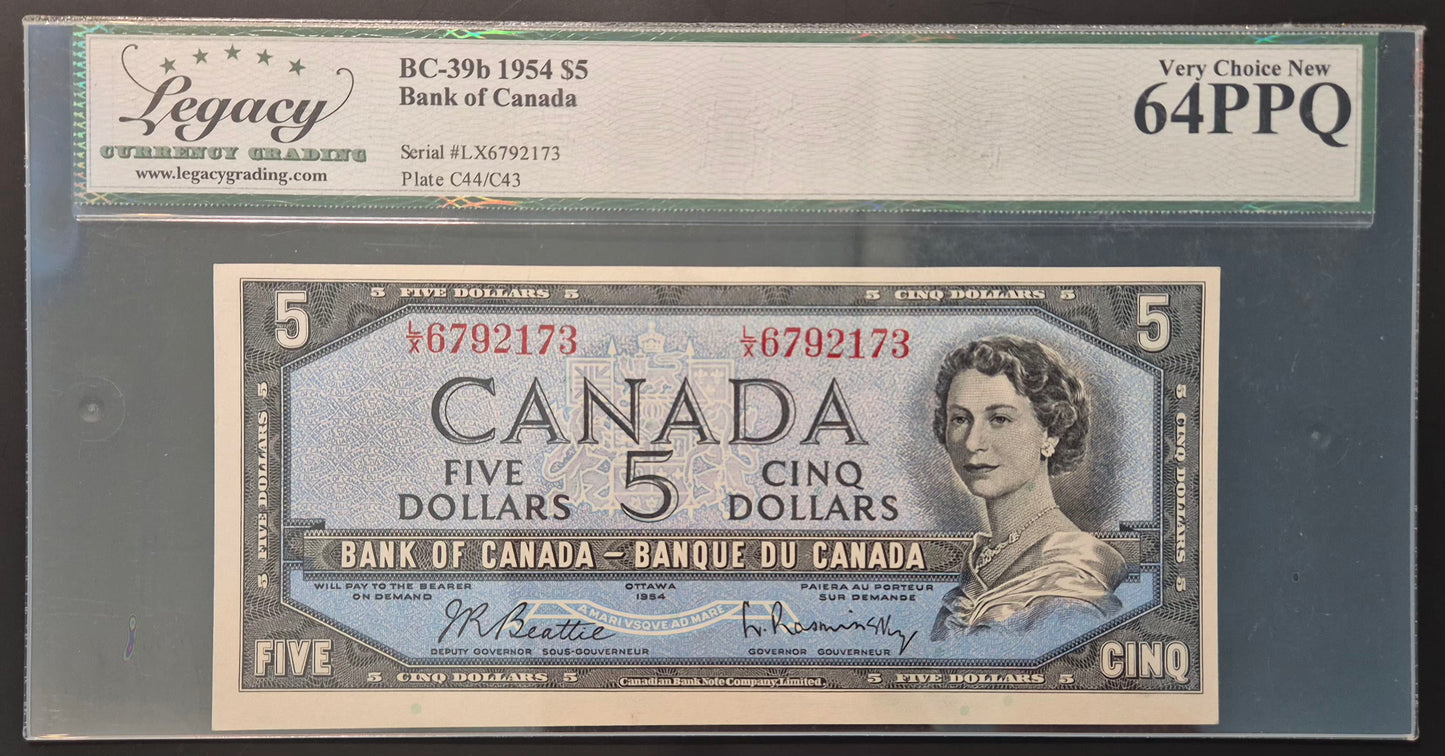 Canada 5 Dollar Paper Money 1954