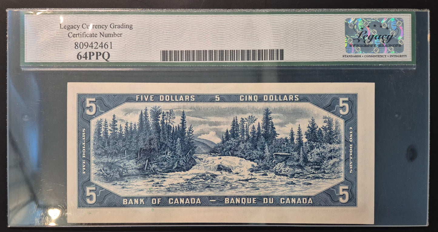 Canada 5 Dollar Paper Money 1954