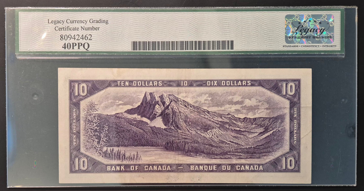 Canada 10 Dollar Paper Money 1954 Replacement Note