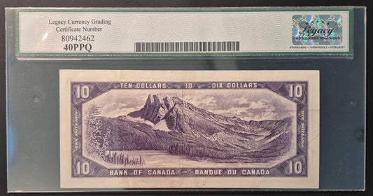 Canada 10 Dollar Paper Money 1954 Replacement Note