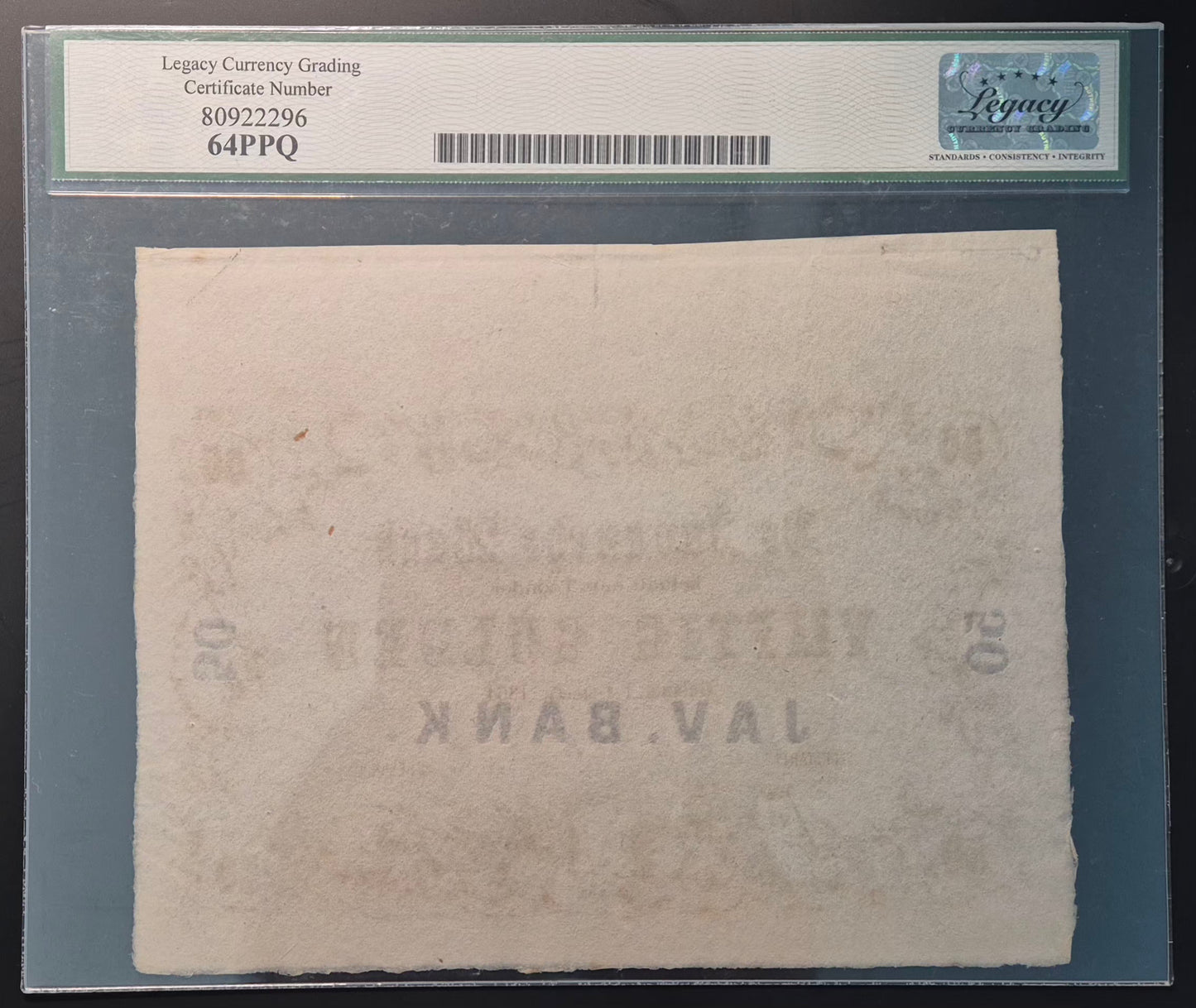 Netherlands Indies (Indonesia) 50 Gulden Paper Money 1.9.1864 Remainder