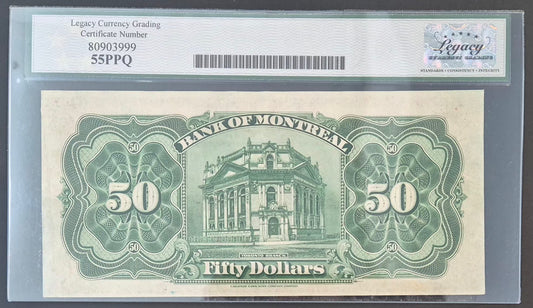 Bank of Montreal (Canada) 50 Dollars Paper Money 1931