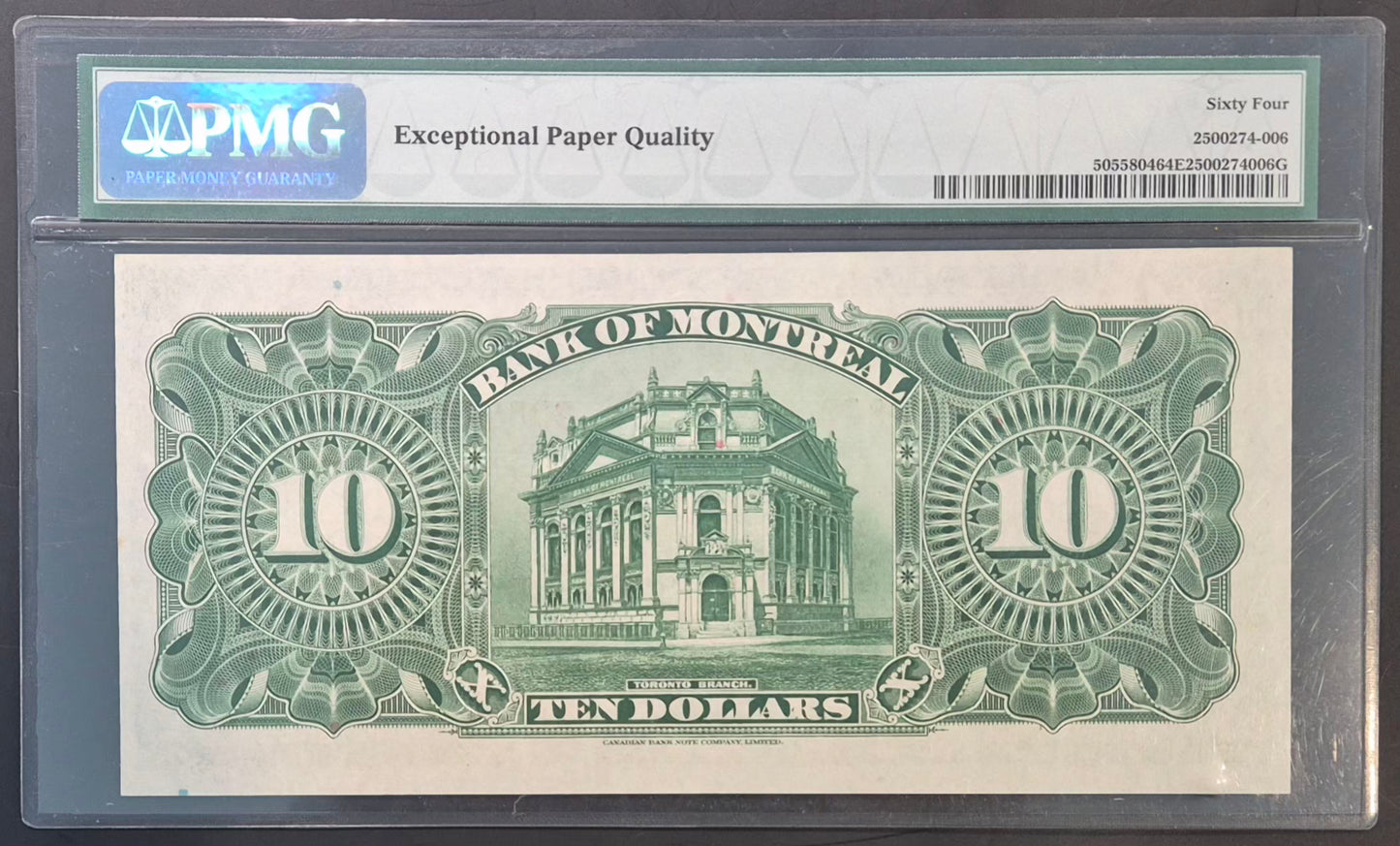 Bank of Montreal (Canada) 10 Dollars Paper Money 1931