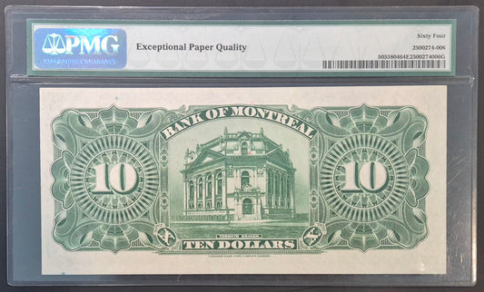 Bank of Montreal (Canada) 10 Dollars Paper Money 1931