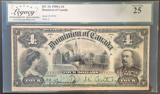 Dominion of Canada 4 Dollars Paper Money 1900A