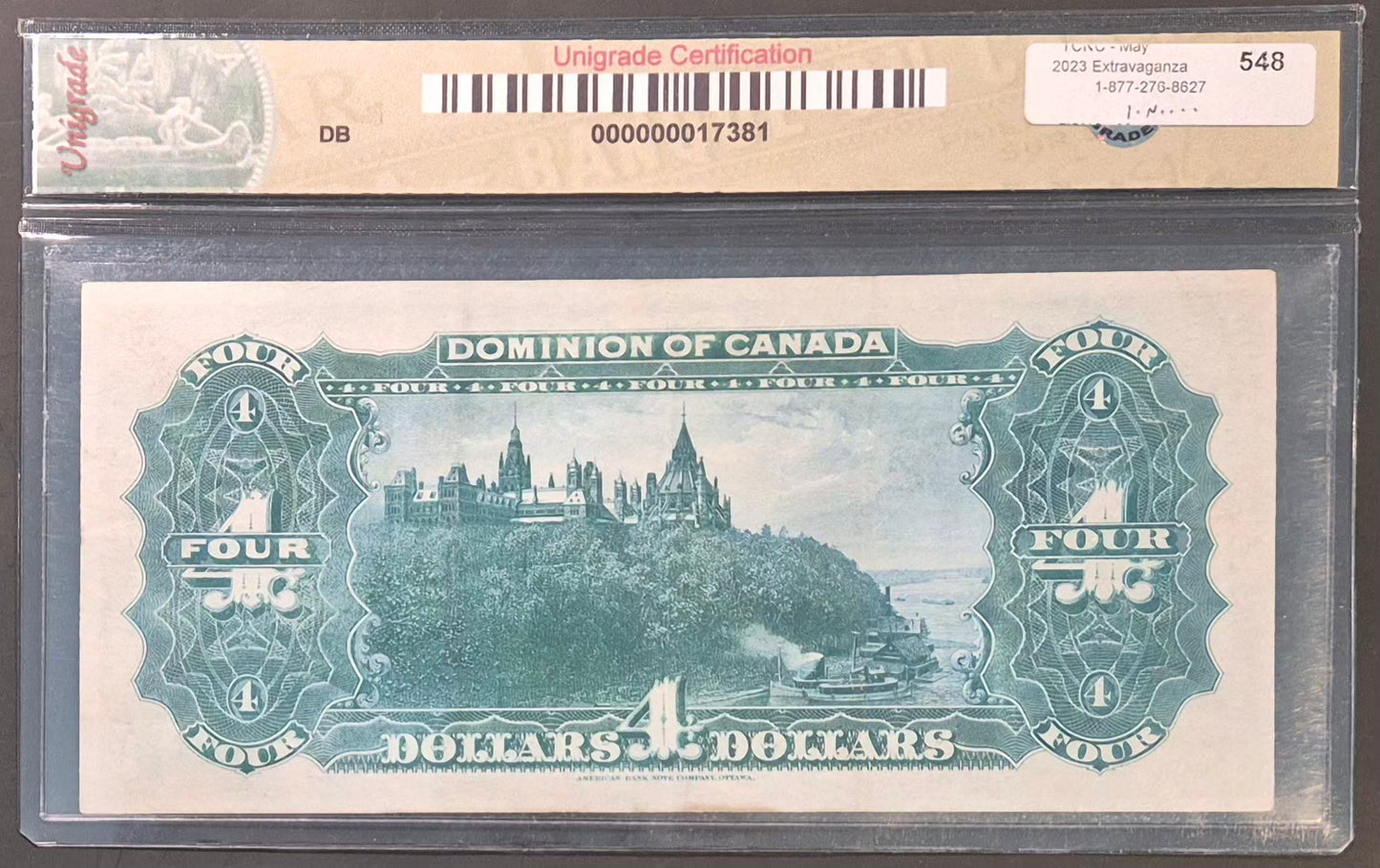 Dominion of Canada 4 Dollars Paper Money Series A 1900 EF40