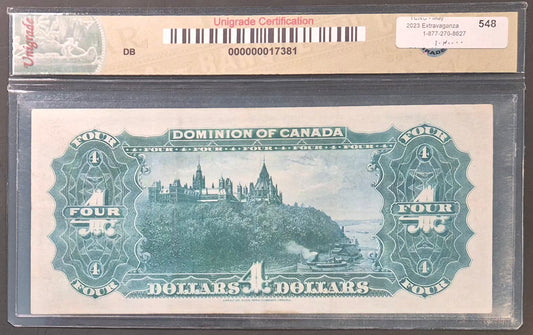 Dominion of Canada 4 Dollars Paper Money Series A 1900 EF40