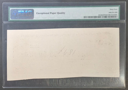 Bank of British Columbia (Canada) 5 Dollars Front Proof Paper Money 1894 Choice UNC64