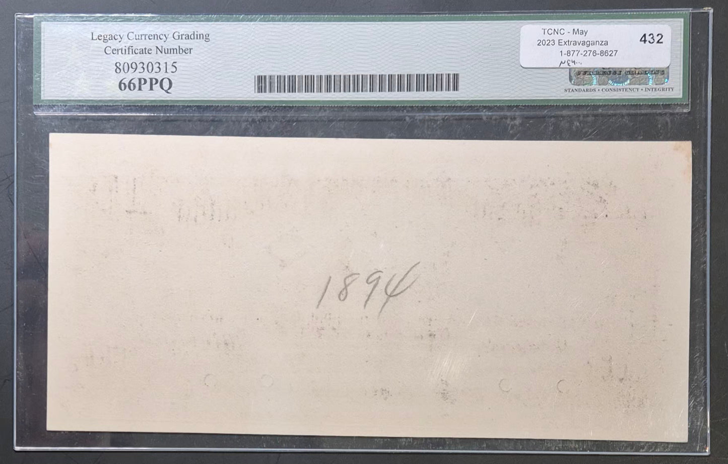 Bank of British Columbia (Canada) 10 Dollars Paper Money 1894 Coloured Face and Back Proof Set