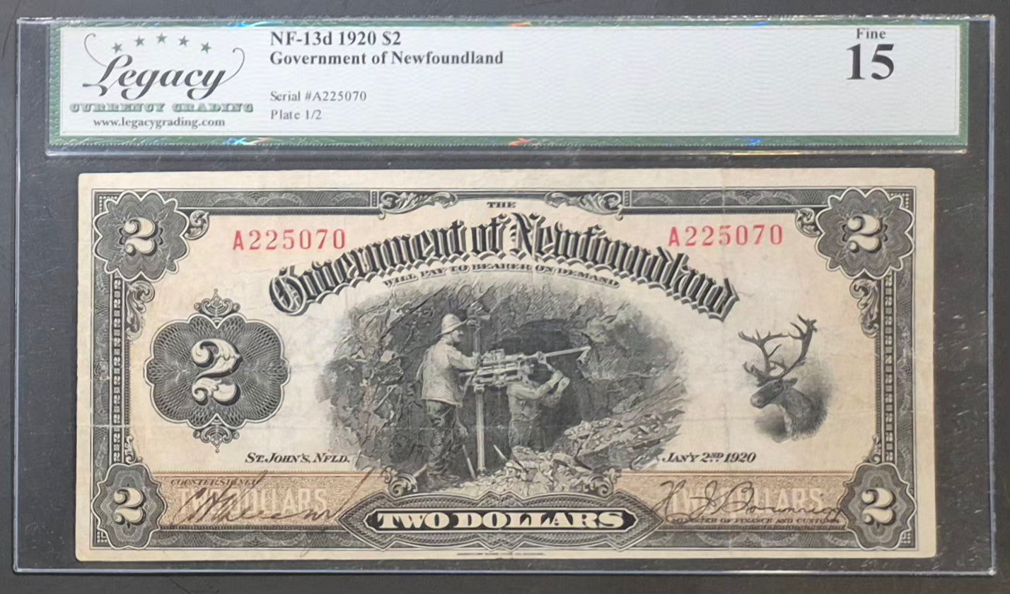 Newfoundland (Canada) 2 Dollars Paper Money 1920 F15