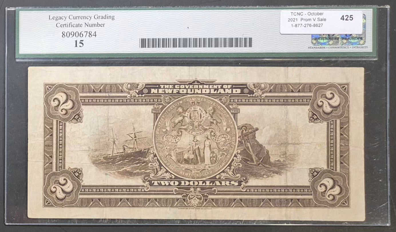 Newfoundland (Canada) 2 Dollars Paper Money 1920 F15