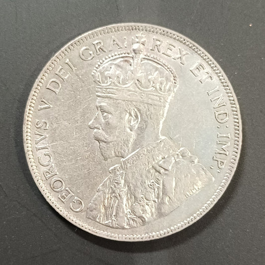 Newfoundland (Canada)  50 Cents Coin 1917 XF45 / AU50